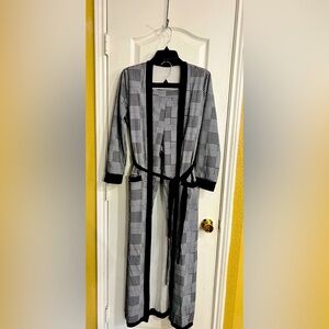 Women’s Two- Piece Black and White Cardigan and Pants set